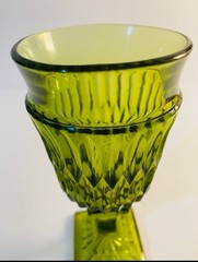 Vintage Indiana Mount Vernon Green Wine Glass 5.5” inches Replacement