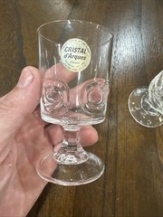 Set Of 2 Cristal D’Arques 24% Lead Crystal From France Wineglasses/Goblets