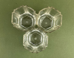3 Grainware Carlisle Clear Lucite Acrylic Double Old Fashioned Tumblers 4.5»