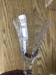 6 Vtg Glastonbury Lotus Hostess Pattern 6” Wine Cordial Stems -Gorgeous -Rare!