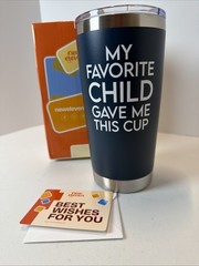 NewEleven Dad Nutrition Facts Tumbler 20 Oz Blue Insulated Fathers Day Cup
