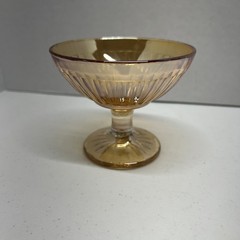 Vintage – Depression Glass Carnival Marigold Champagne Coupe Dessert Glassware