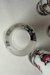 RARE Georges Briard Chess King Queen Highball Glasses Set of 7 MCM Signed Vtg