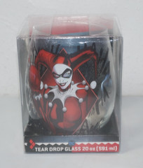 Silver Buffalo Harley Quinn Tear Drop Glass 20oz