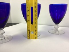 7 Cambridge Aurora Cobalt Blue Bar/Liquor/Cocktail Glasses 3.5” H X 2 3/8” W