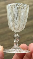 Salviati Fratelli Toso Venetian Italian latticino Art Glass Cordial