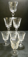 Vintage Set Of (7) Galway Crystal Ardmore Sherry Glasses 5″x2.88″x2.88″ Excellen