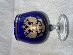 Vintage Soviet Russian Cobalt Blue Drinking Glasses