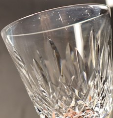 4 WATERFORD LISMORE CLARET WINE GLASSES 5 7/8″ TALL