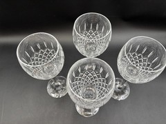 Set of 4 ~ Mikasa «COVENTRY» Lead Crystal ~ Wine Glasses ~ 8 3/4″ Tall