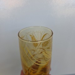 Vintage Anchor Hocking Amber Wheat Juice Glass 5″