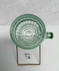 6 Vtg Anchor Hocking Green Tankard Beer Mug Glasses Line Lites Ribbed