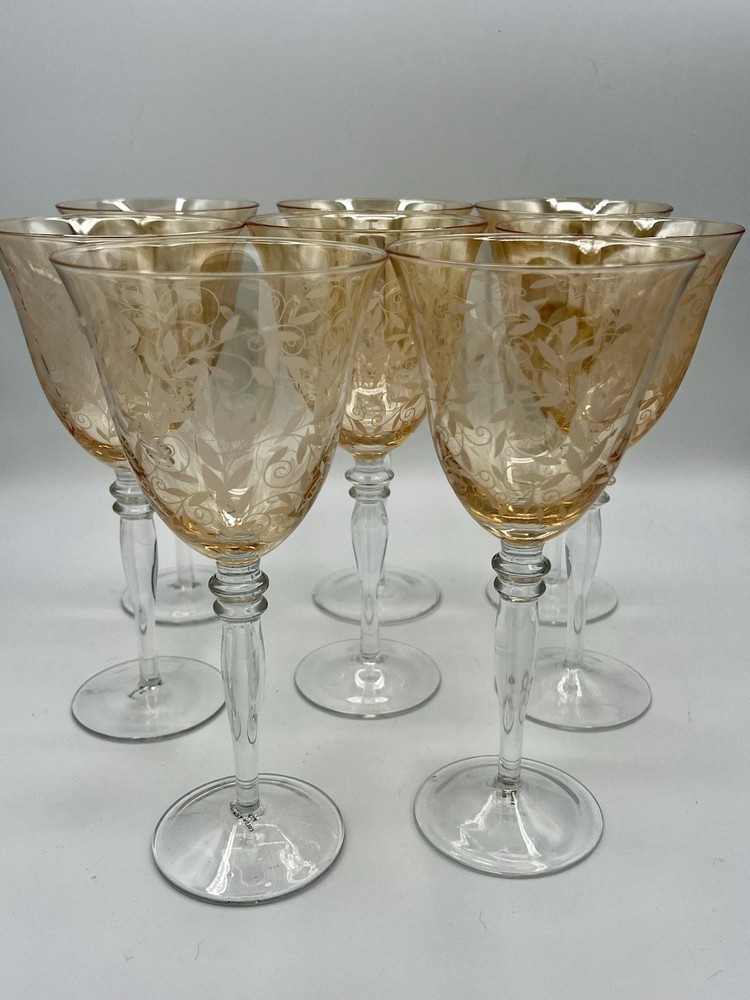 Rogaska Venetian Amber Wine Glass / Goblet 4688468