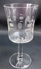 3 Vintage MCM Javit “Cameo” 6 Oz Wine Glass Crystal And Glass