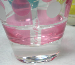 5 Vintage Fred Press Atomic Dot Glasses Pastel Mid Century Mod Signed