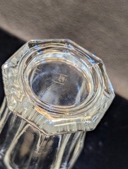 Vintage Crisa 8 Panel, Octagon Weighted Base Beer or Soda Glasses UV Reactive