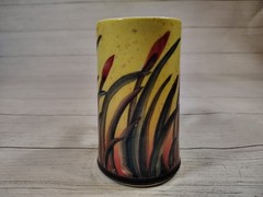 Linden Hills Pottery, Signed MK, Hand Painted, Coffee/Tea, Mug Cup, Floral Art