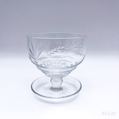 6-Piece Set Vintage Champagne Glasses With Floral Decor, Stackable | Handmade