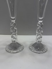 D’Arques Millennium 2000 Glass Champagne Flute Vintage Set of 2 In Original Box