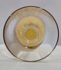 Arte Italica AI23 Yellow Alabaster 24K Gold Encrusted Goblets Italy Set of 3