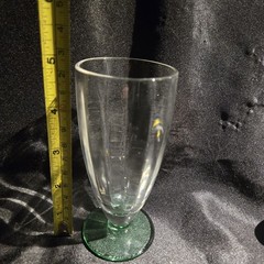 Morgantown Meadow Green optic paneled ice tea tumbler with green foot