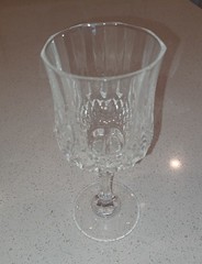 Water or Wine Goblets, Cristal D’Arques, Longchamps pattern, France, set of 6