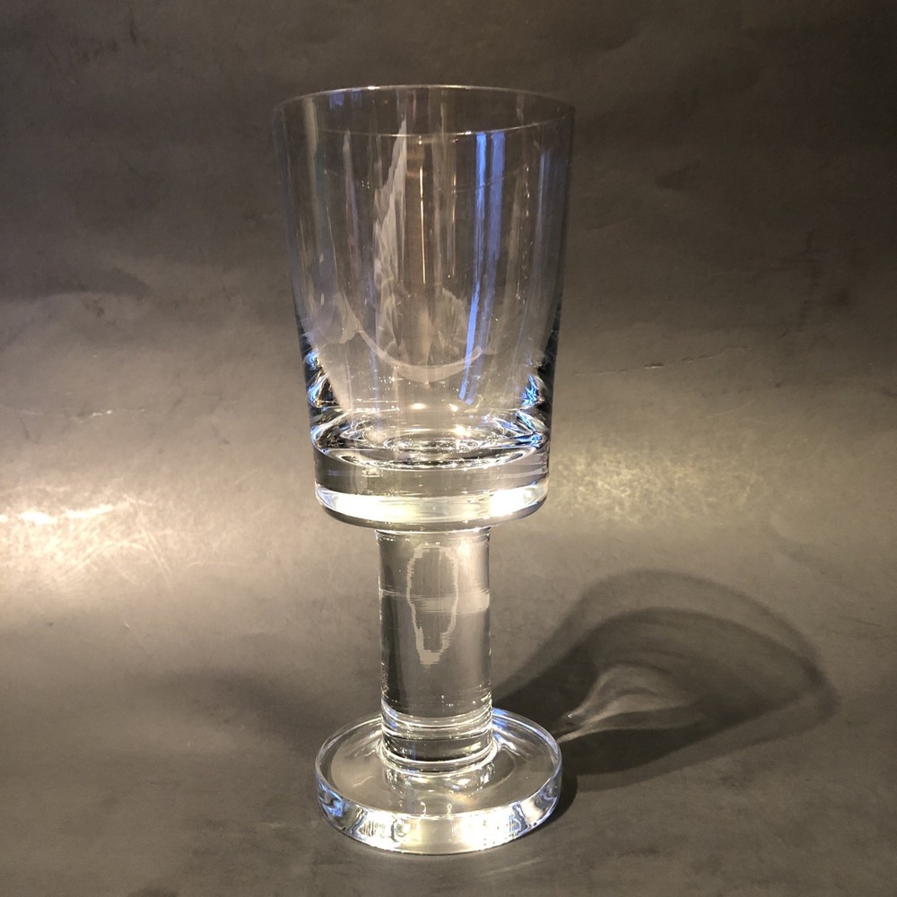 Krosno Svend Jensen Danish JEC1 Wine Glass 7.5″ Heavy Thick Stem Crystal Goblet