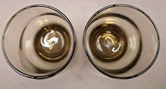 Vtg Set Of 2 LIBBEY Tawny Brown Smokey 5oz Footed Glasses Bar Ware 1970s EUC!
