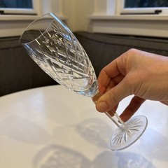Waterford Crystal Avoca Champagne Flutes 7 3/8″ Old Mark Ireland, 16 Available