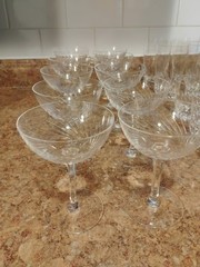 22- pieces Vintage «Corolle» by Hoya, Japan, Crystal Drinkware.