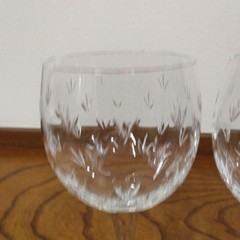 Tiffany wine glass Floret Pair Set with Box Crystal Tableware Gift
