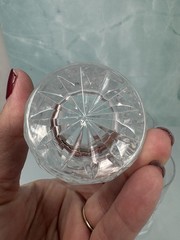 Vintage Bavarian Crystal Tapered Hand Cut Whiskey Tumblers