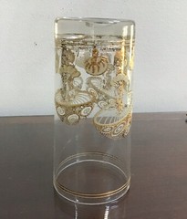 Vintage Culver MCM Highball Barware Magic Mushrooms Hollywood Regency 22k Gold
