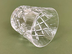 Edinburgh Kelso Criss Cross Fan Cut Crystal Old Fashioned Tumbler Glass 3 1/4»