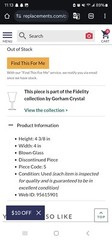 Fidelity by Gorham CrystalChampagne Tall Sherbet set of 4 *Read*