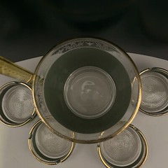 Vintage Hellenic Wedgewood Ice Bucket and 4 Coaster/Ashtray Set $20