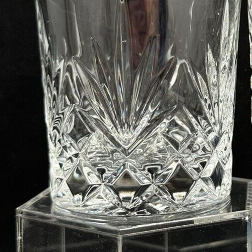 Woodford Reserve Crystal Old Fashioned Glass Fans CrissCross 3.25″ Unstamped