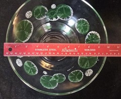MCM Fred Press Sugared Lime Clear Glass 10″ Bowl RARE!!! Signed *See Details*