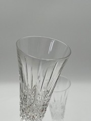 Vintage Lenox USA Crystal Champagne Flutes Glasses Set 2 Cut Crystal Starburst