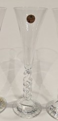 3 Cristal d’Arques Millennium Year 2000 Crystal Glass Champagne 10″T Vintage