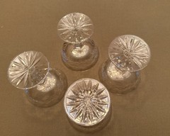 Set of 4 Waterford Crystal LISMORE Saucer Champagne/Tall Sherbet Glasses 4″ EUC