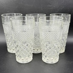 WEXFORD 6 1/4″ ICE TEA TUMBLERS GLASSES ANCHOR HOCKING 5pcs