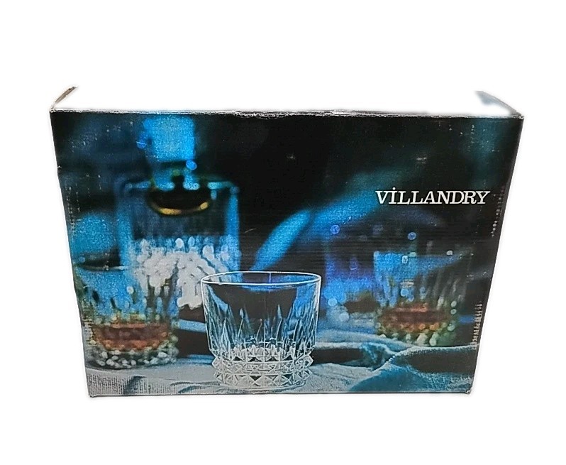 Set 6 Cristal D’arques Durand Crystal Lowball Liquor Glasses in Villandry FRANCE