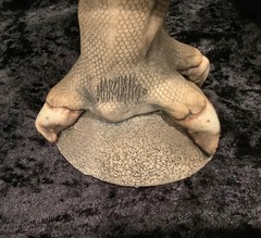 Vintage Pair (2) Richard Marshall Pottery Dragon Woo Claw Foot Goblets 7.5”