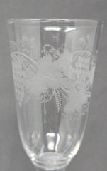 19th C. Bohemian Double White Air Twist Stem Wine Glass