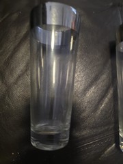 Vintage Silver Band Highball Glasses/ Tumblers 5.5” Tall Set 2