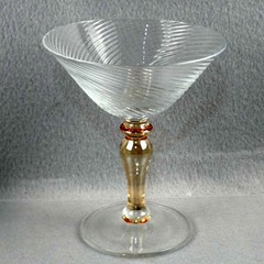Imperial Gold by Mikasa Champagne Glass or Tall Sherbet Swirl Optic Bowl