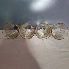 4 Anchor Hocking Princess Topaz Flat Iced Tea Glasses 13oz Depression