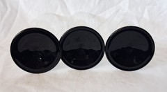 Luminarc France DOMINO Black Stem Wine Glasses 7.75″ Tall (Set of 3)