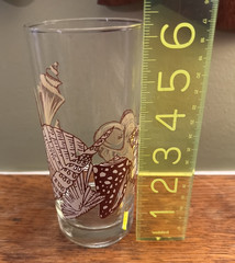 Vintage 70’s Sea Shell Highball Single Glass By Sigma Tastesetter Excellent